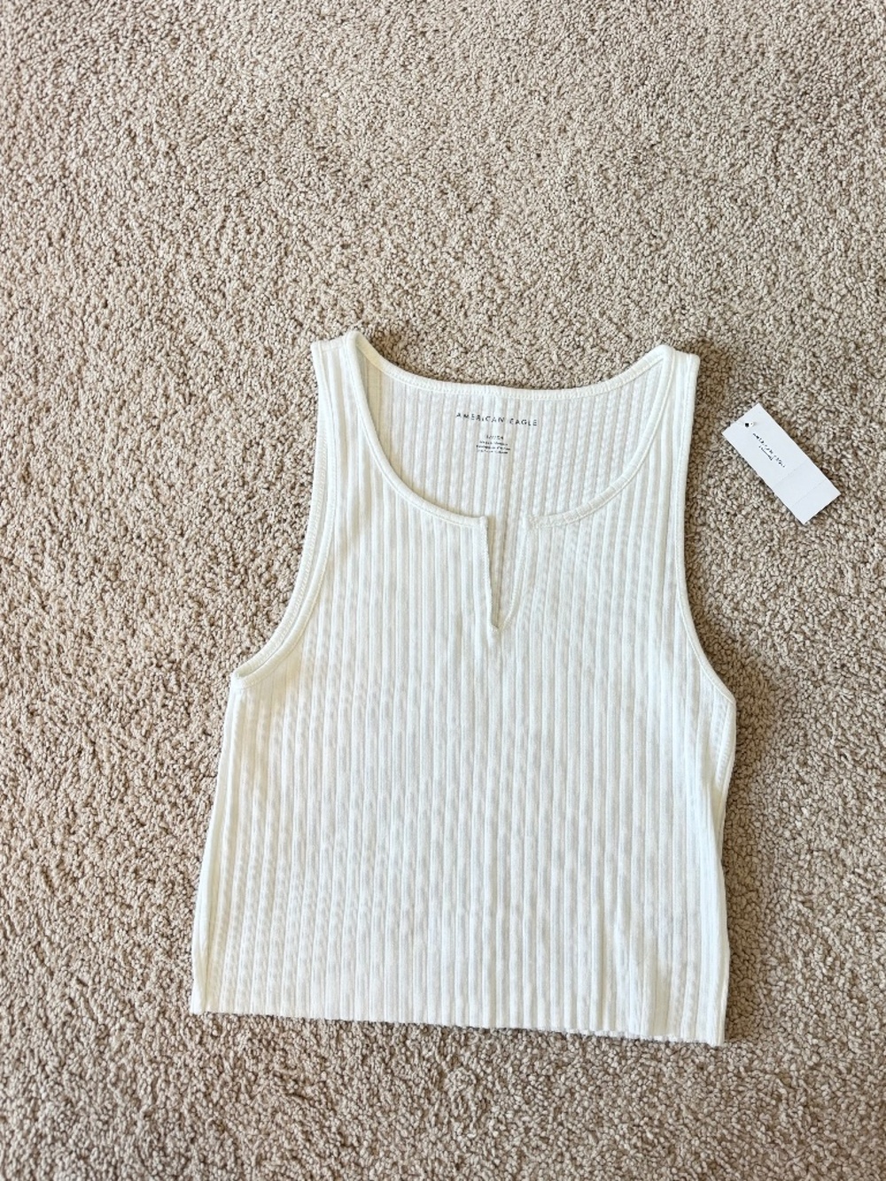 NWT American Eagle Notch Neck Crop Tank Top